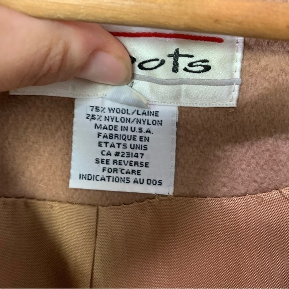 [Talbots] Women's Camel Tan Preppy Wool Blend Heavy Pea Coat Jacket - Picture 6 of 10